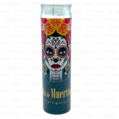 WHOLESALE VELADORA RELIGIOUS CANDLE DIA DE MUERTOS DAMA SOLD BY CASE Hot on Sale