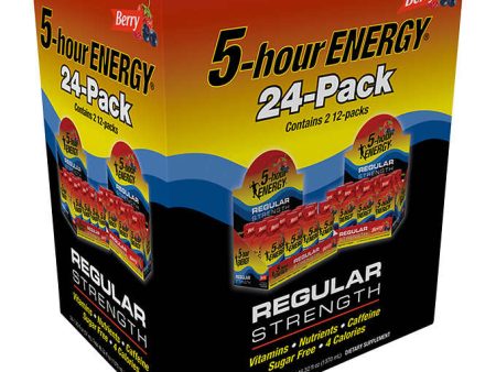 5-hour Energy Shot, Regular Strength, Berry, 1.93 oz, 24 ct on Sale