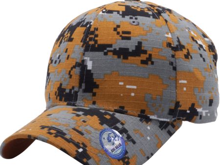 PB128C [ORANGE. D. CAMO] HOOK AND LOOP BACKSTRAP WITH ACRYLIC CURVED CAPS Online now