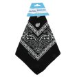 WHOLESALE NUVALU BANDANA BLACK 100% COTTON 21 X 21 SOLD BY CASE Online