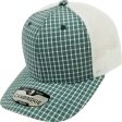 PB254 [TEAL WHITE] PLAID TRUCKER HATS Online Sale