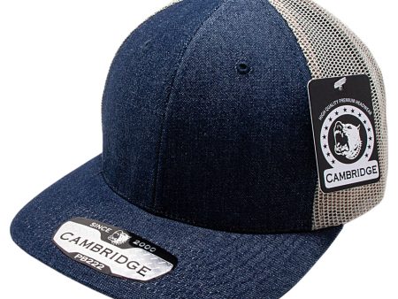 PB222D-DDENIM-KHA CAMBRIDGE TRUCKER HAT Cheap