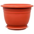 WHOLESALE PLANTER ROUND PLASTIC W TRAY SOLD BY CASE For Cheap