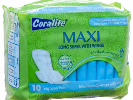 WHOLESALE MAXI PADS LONG SUPER W WINGS 8CT SOLD BY CASE Online Hot Sale