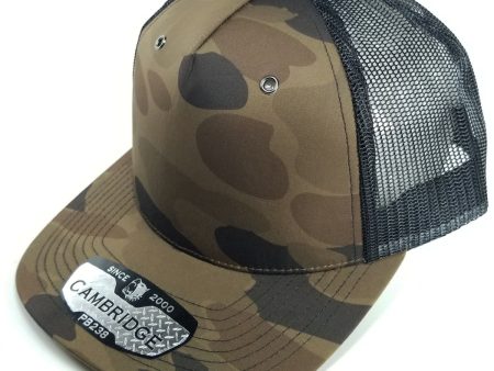 PB238 [DARK BROWN] CAMBRIDGE 5 PANEL SHINY CAMO TRUCKER Supply