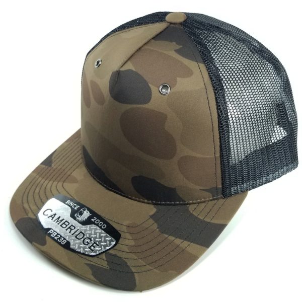 PB238 [DARK BROWN] CAMBRIDGE 5 PANEL SHINY CAMO TRUCKER Supply