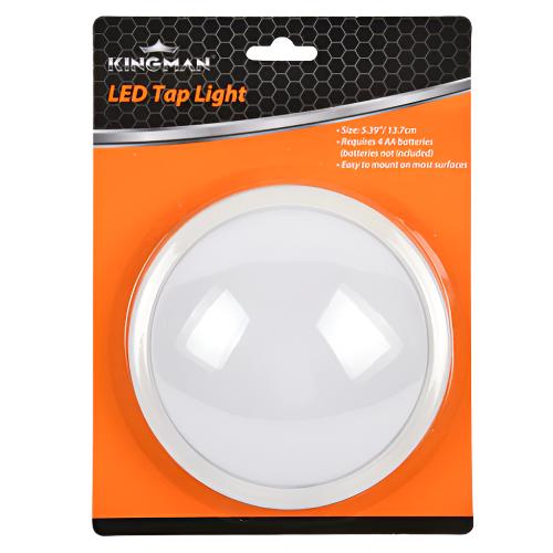 WHOLESALE KINGMAN LED SAFETY TAP LIGHT ROUND W  BATTERY OPERATED SOLD BY CASE Online Hot Sale