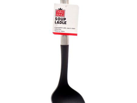 WHOLESALE TABLE KING SOUP LADLE NYLON BLACK W SILVER HANDLE SOLD BY CASE For Cheap