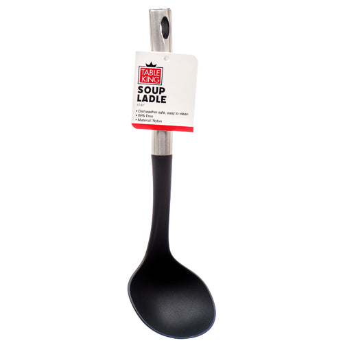 WHOLESALE TABLE KING SOUP LADLE NYLON BLACK W SILVER HANDLE SOLD BY CASE For Cheap