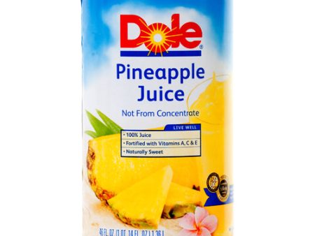 WHOLESALE DOLE PINEAPPLE JUICE 46 OZ SOLD BY CASE For Discount