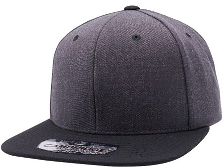 PB103 [DARK HEATHER BLACK] WOOL BLEND SNAPBACK HATS Cheap