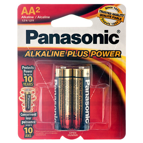 WHOLESALE BATTERY PANASONIC ALKALINE #AA- 2PK POWER PLUS SOLD BY CASE For Sale