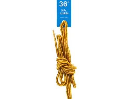 WHOLESALE SHOELACE ROUND TAN GOLD 36 SOLD BY CASE For Discount