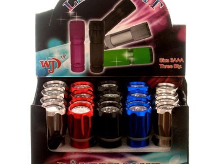 WHOLESALE FLASHLIGHT 9 LED DELUXE W ASST CLRS #090120 SOLD BY CASE Hot on Sale