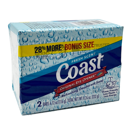 NEW WHOLESALE COAST SOAP FRESH SCENT 2 PK X 4.12 OZ SOLD BY CASE Discount