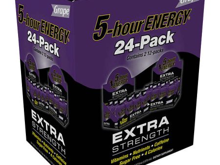 5-hour Energy Shot, Extra Strength, Grape, 1.93 oz, 24 ct Hot on Sale