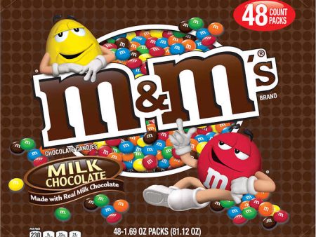 M&M s Milk Choocolate, 1.69oz 48ct Hot on Sale