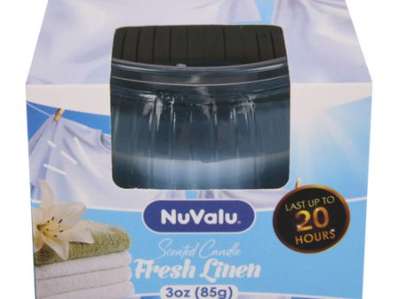 WHOLESALE NUVALU CANDLE TUMBLER 3 OZ FRESH LINEN SOLD BY CASE For Discount