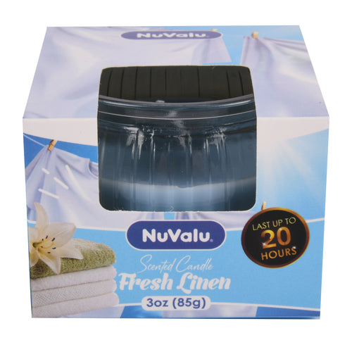 WHOLESALE NUVALU CANDLE TUMBLER 3 OZ FRESH LINEN SOLD BY CASE For Discount