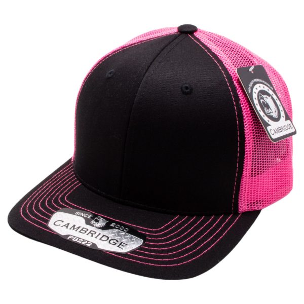 PB222-BLACK-N.PINK CAMBRIDGE TRUCKER HAT Hot on Sale