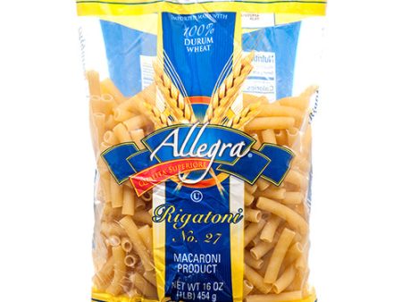 WHOLESALE ALLEGRA PASTA 16 OZ RIGATONI SOLD BY CASE Online Hot Sale