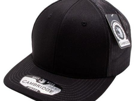 PB222-BLACK-CHARCOAL CAMBRIDGE TRUCKER HAT on Sale