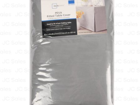 WHOLESALE TABLE CLOTH FITTED GREY 48X24 SOLD BY CASE For Sale