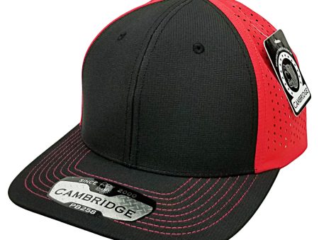 PB258 [BLACK RED] PERFORATED SNAPBACK HATS Supply