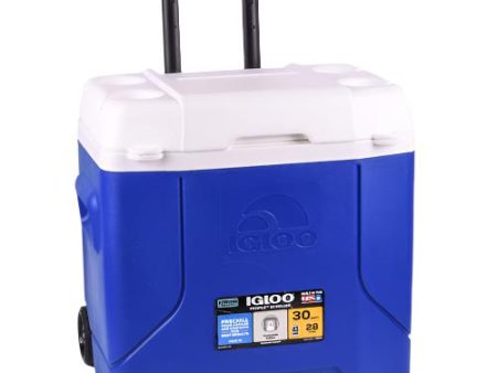 WHOLESALE IGLOO PROFILE 30 QT ROLLER BLUE SOLD BY CASE on Sale