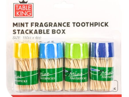 WHOLESALE TABLE KING TOOTHPICK MINT FRAGRANCE 150CT X 4PK SOLD BY CASE Cheap