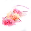 WHOLESALE HAIR BAND W FLOWER ASSORTED COLOR SOLD BY CASE on Sale