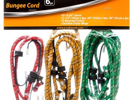 WHOLESALE KINGMAN BUNGEE CORD 6PC 12 24 36 DIA:6 25 SOLD BY CASE Online