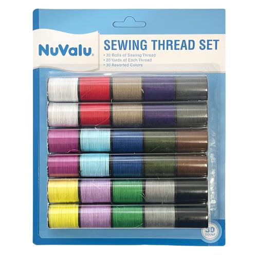 WHOLESALE NUVALU SEWING THREAD 30PC COLOR W ASST CLRS SOLD BY CASE Online now