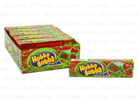 WHOLESALE HUBBA BUBBA STRAWBERRY WATERMELON GUM 5 PC SOLD BY CASE Hot on Sale