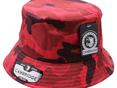 PB261 [RED] SHINY CAMO BUCKET HATS on Sale