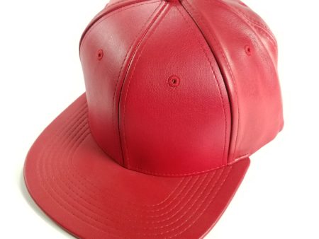 PB158 [RED] LEATHER SNAPBACK HATS Discount