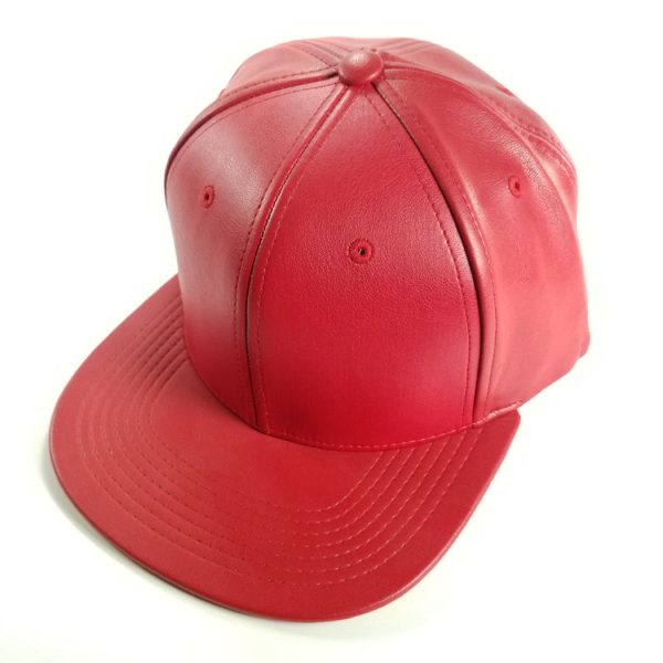 PB158 [RED] LEATHER SNAPBACK HATS Discount