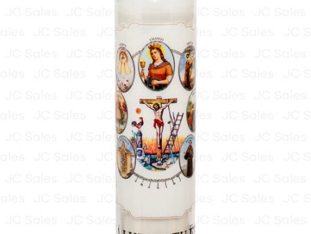 WHOLESALE VELADORA RELIGIOUS CANDLE SANTO SIETE POTENCIAS SOLD BY CASE Hot on Sale