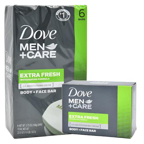 WHOLESALE DOVE MEN+CARE BODY & FACE EXTRA FRESH 3.75 OZ(12X6PK) SOLD BY CASE Fashion