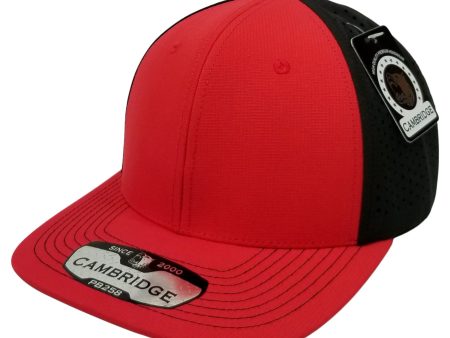 PB258 [RED BLACK] PERFORATED SNAPBACK HATS For Cheap