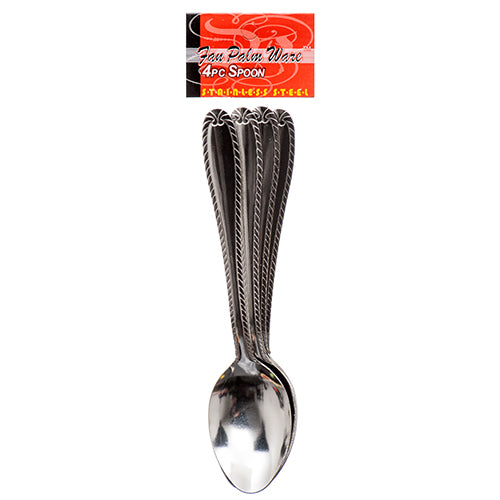 WHOLESALE SPOON STAINLESS STEEL 4PC IN BAG #A0009B SOLD BY CASE For Discount