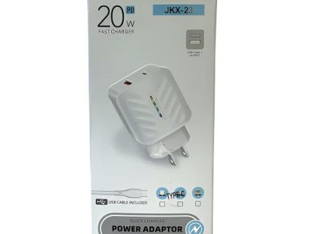 WHOLESALE TRAVEL FAST CHARGER USB & C-TYPE W  TYPE-C CABLE SOLD BY CASE Hot on Sale