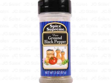 WHOLESALE SPICE SUPREME GROUND BLACK PEPPER 12   2 OZ SOLD BY CASE Sale