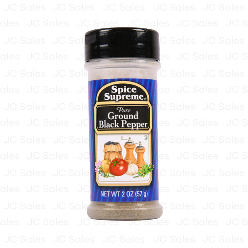 WHOLESALE SPICE SUPREME GROUND BLACK PEPPER 12   2 OZ SOLD BY CASE Sale