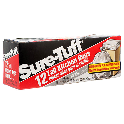 WHOLESALE SURE-TUFF TRASH BAG WHITE 13 GAL 12 CT SOLD BY CASE Online Sale