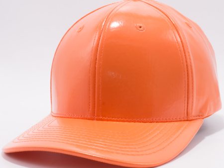 PB232R [ORANGE] ENAMEL PU SNAP BACK HAT Discount