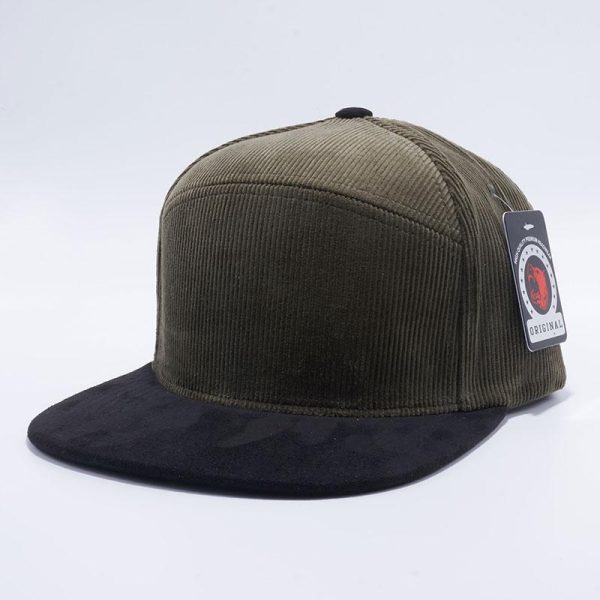 PB124 [OLIVE BLACK] HYBRID CORDUROY SNAPBACK HATS Online