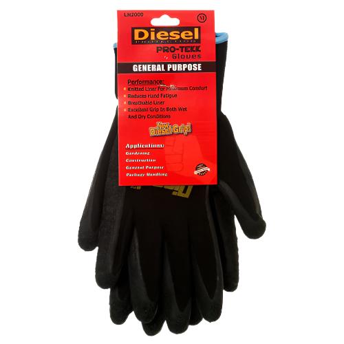 WHOLESALE DIESEL GLOVE LATEX W CRINKLE MED 1PAIR SOLD BY CASE Fashion