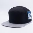 PB155 [BLACK SILVER] WOOL BLEND LEATHER SNAPBACK HATS Hot on Sale