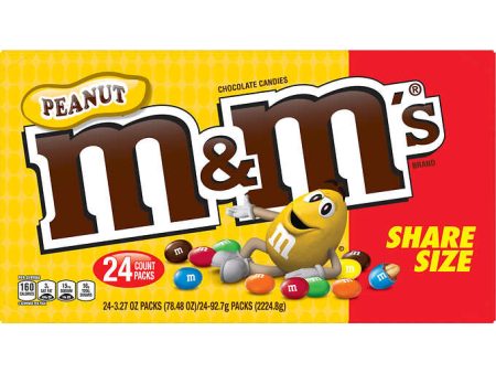 M&M s Peanut Chocolate Share Size, 3.27oz 24ct Cheap